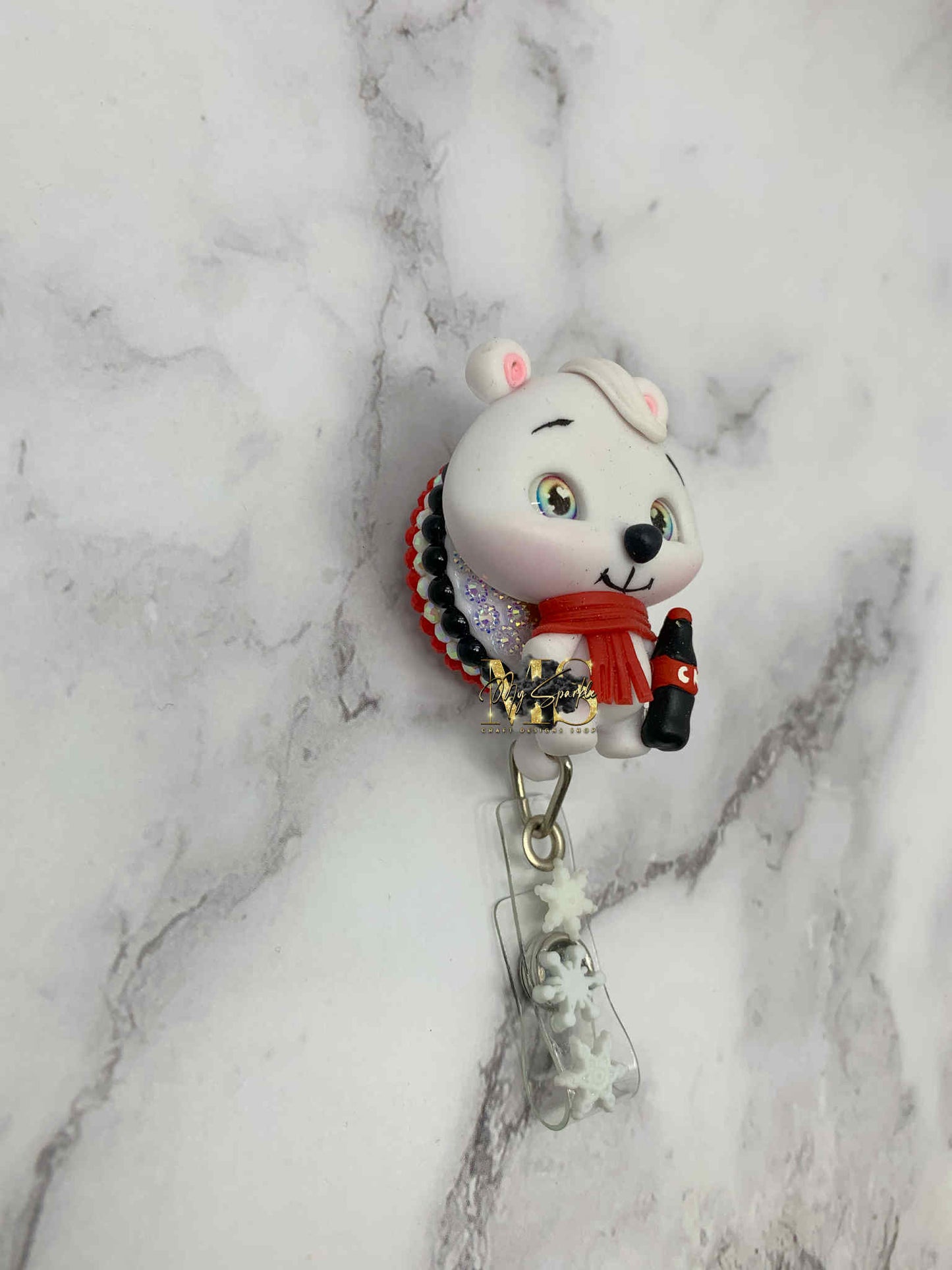 Polar Bear Clay Badge Reel