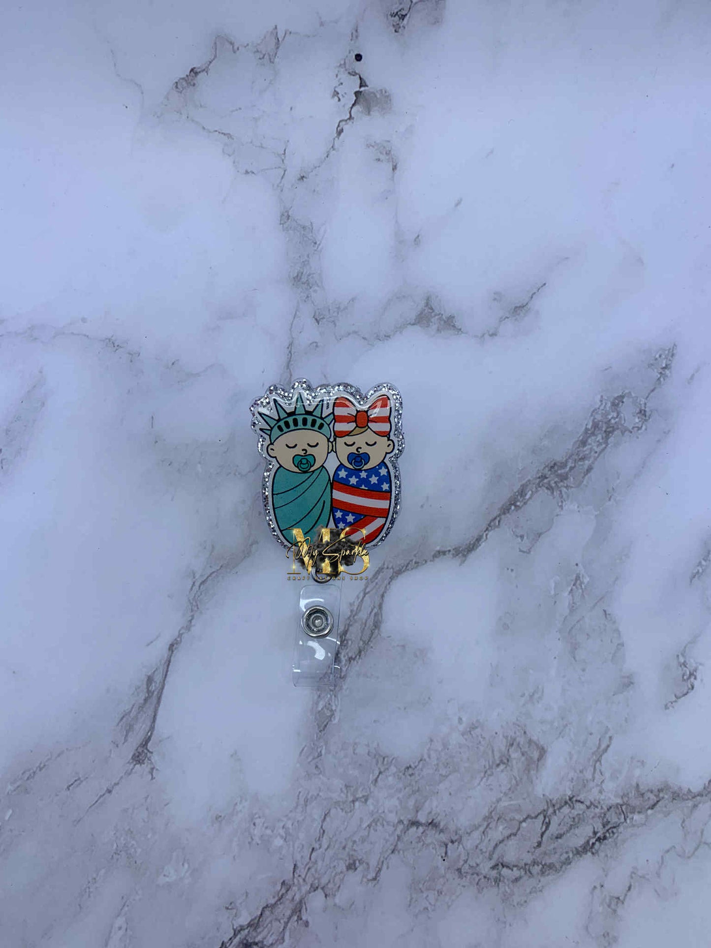 4th of July Baby Badge Reel