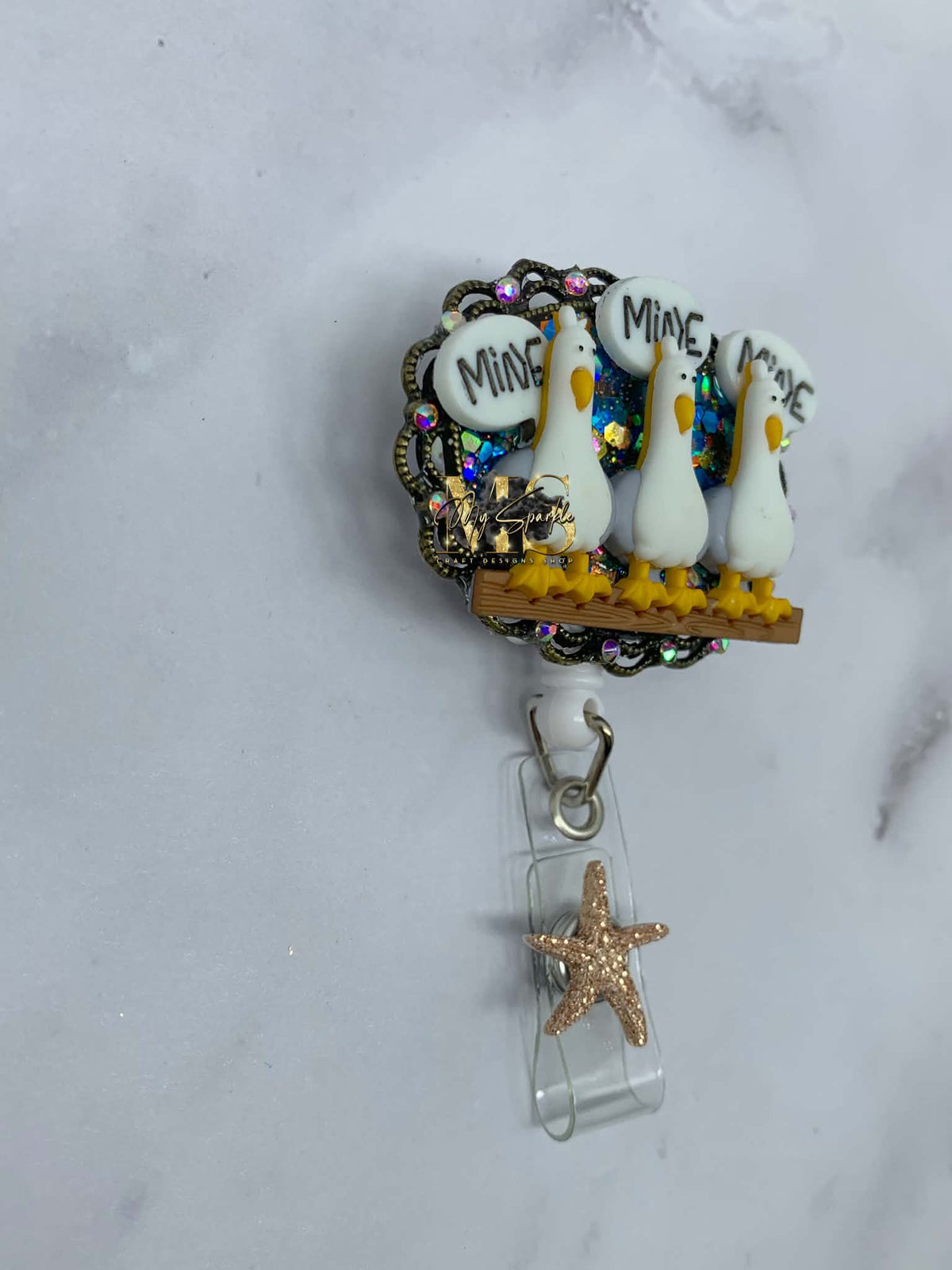 Funny Seagull Badge Reel