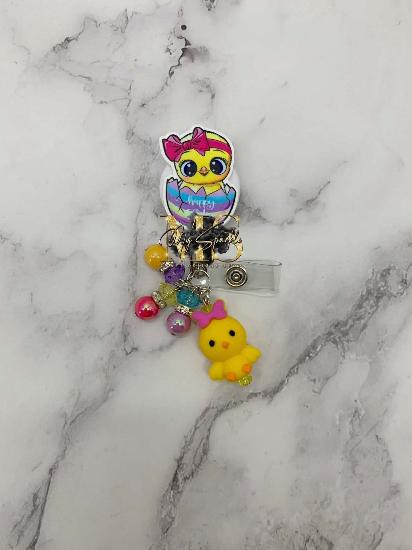 Easter Chick Badge Reel