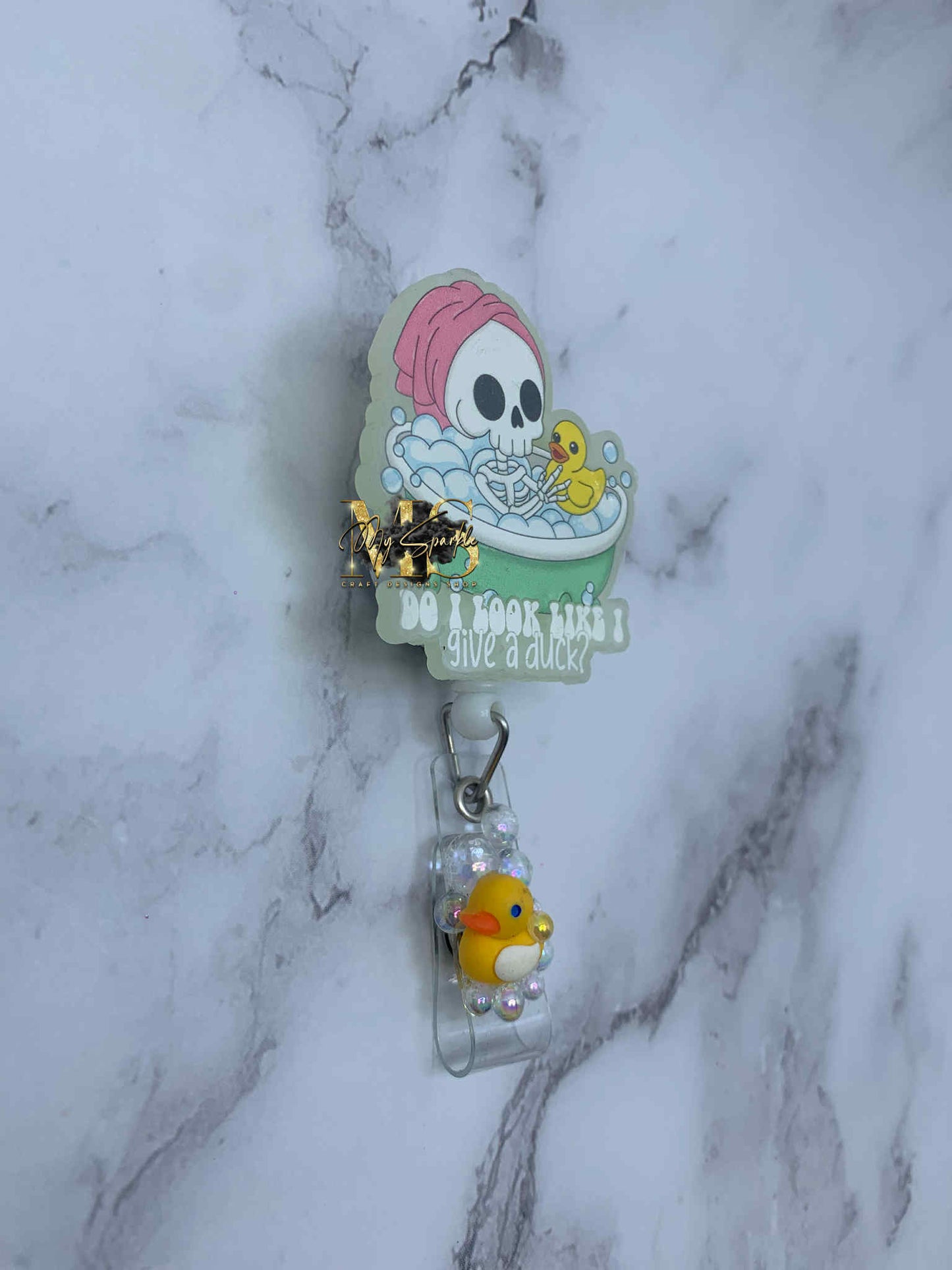 Funny Do I look Like I Give A Duck Badge Reel