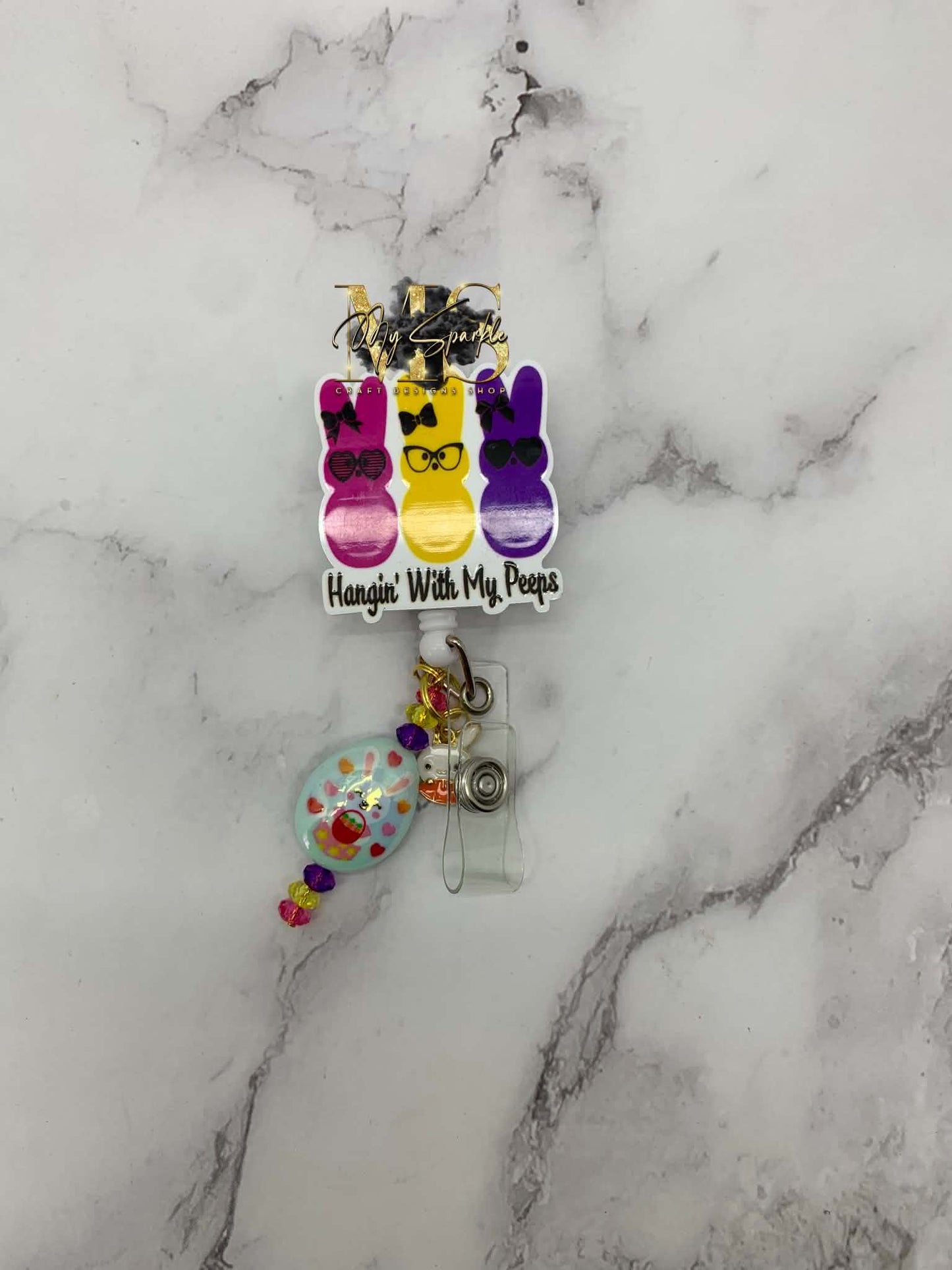 Easter Hangin' With My Peeps Badge Reel