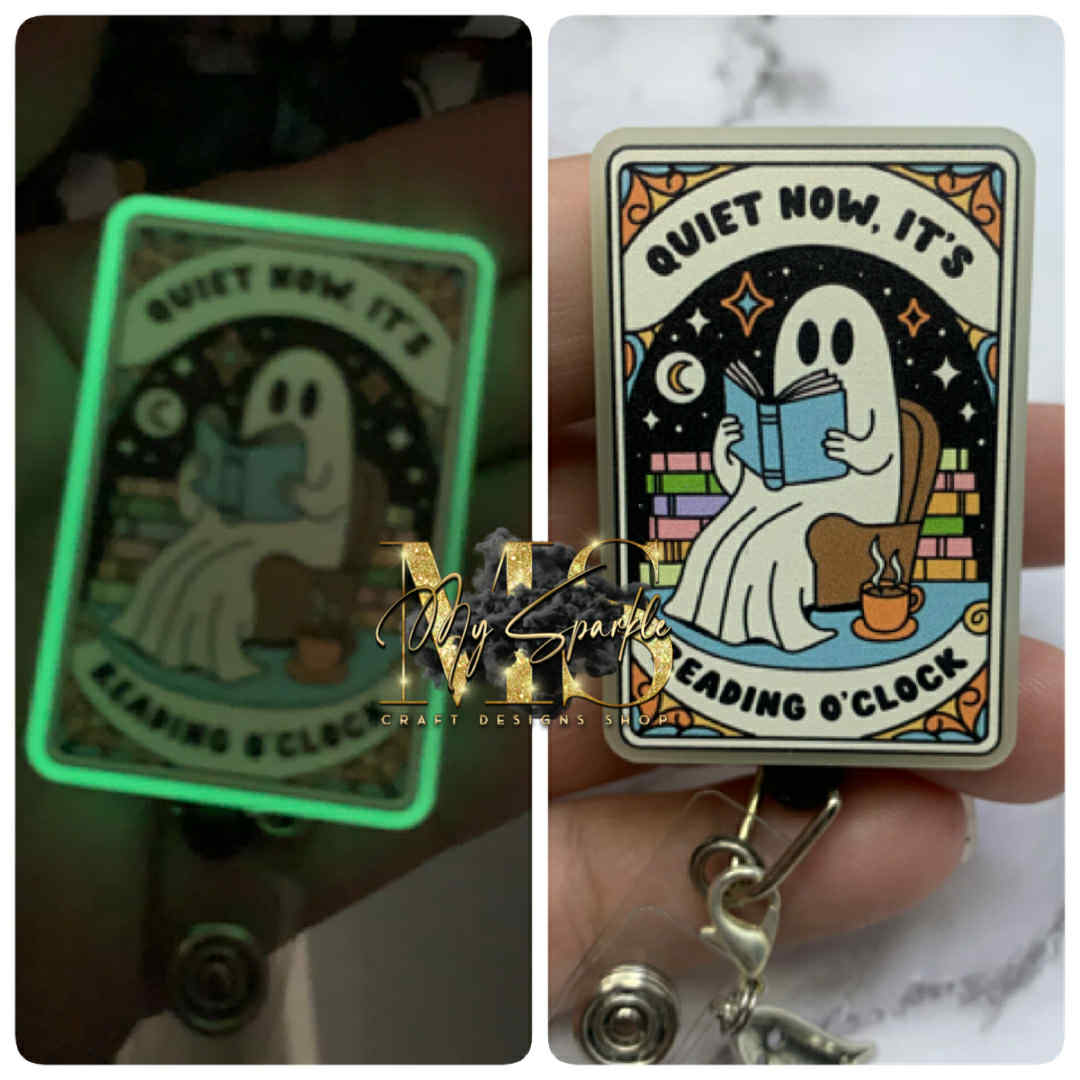 Quiet Now It's Reading Ghost Badge Reel