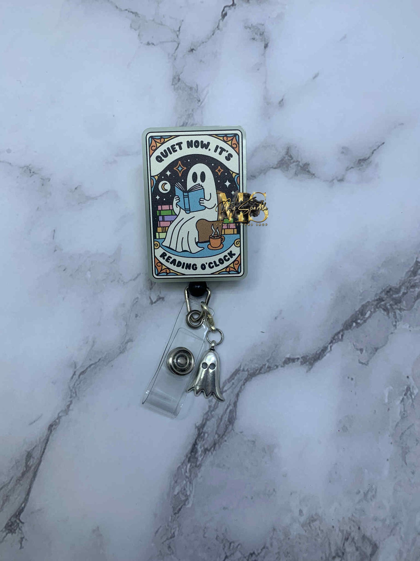 Quiet Now It's Reading Ghost Badge Reel