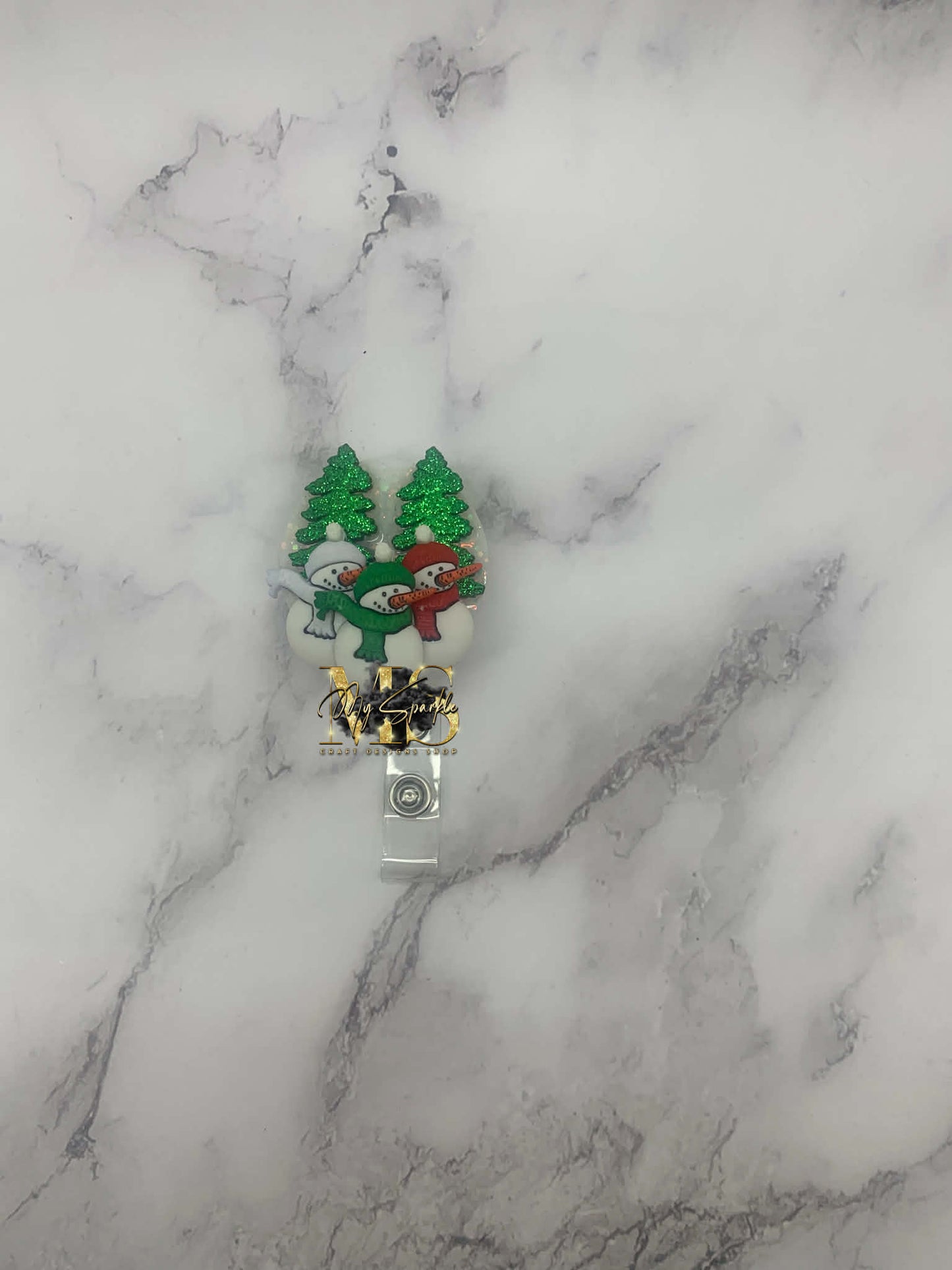 Winter Snowman Badge Reel