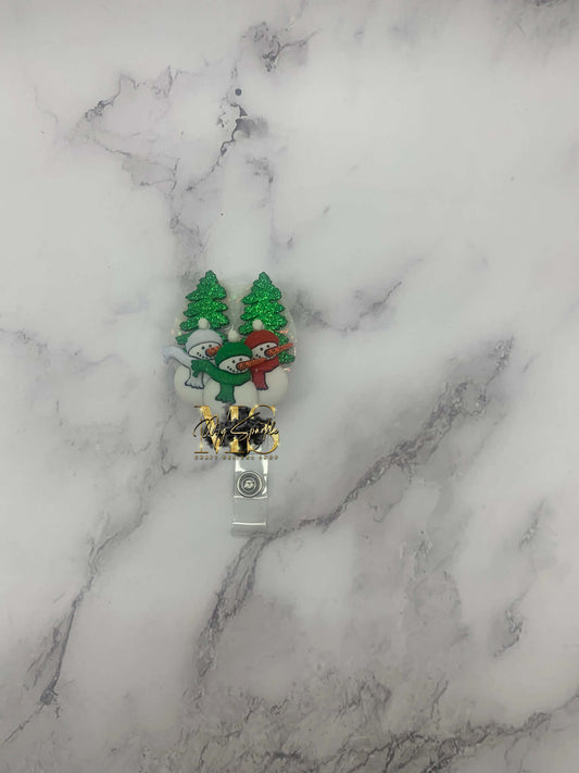 Winter Snowman Badge Reel