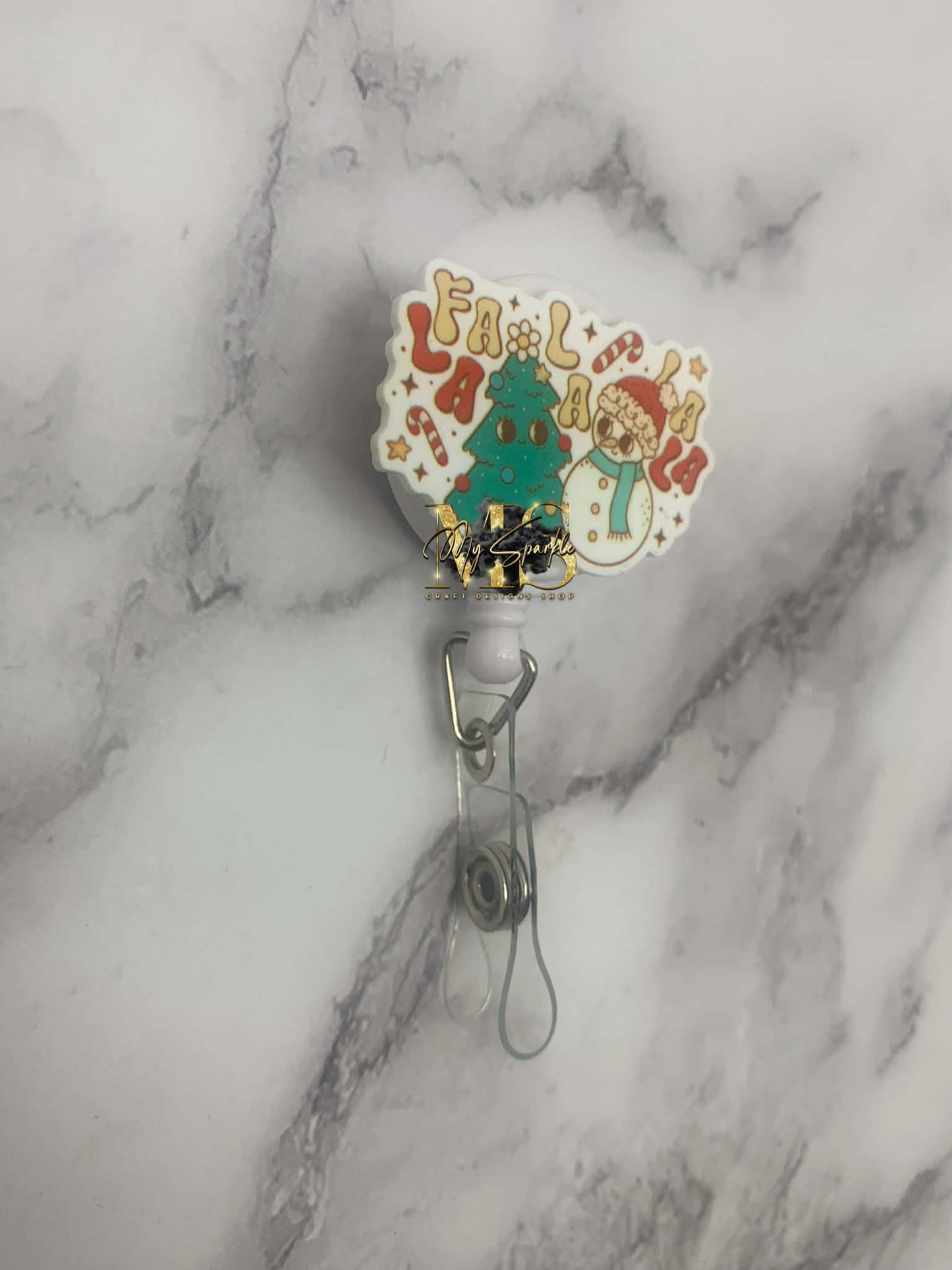 Fa La La Snowman Badge Reel