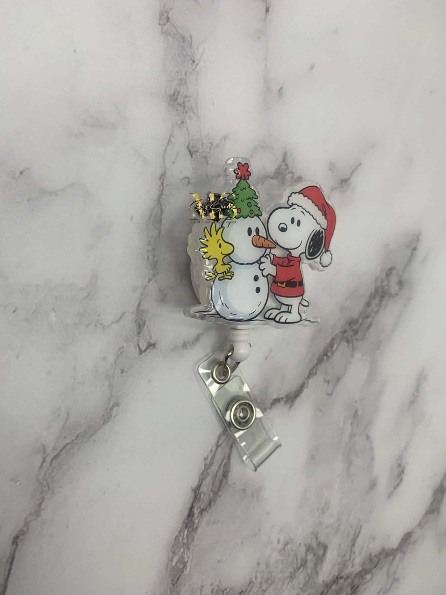 Dog Bird Snowman Badge Reel