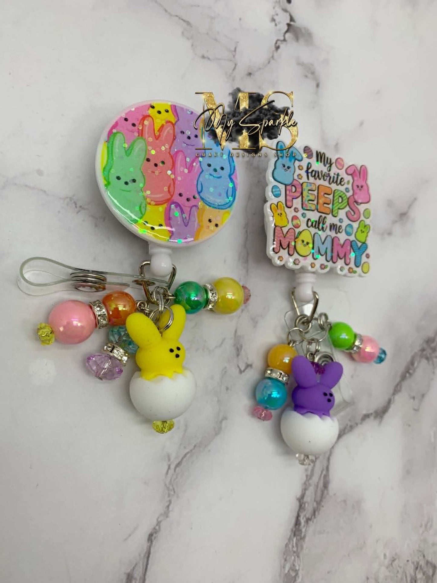Easter Bunny Glitter Badge Reel