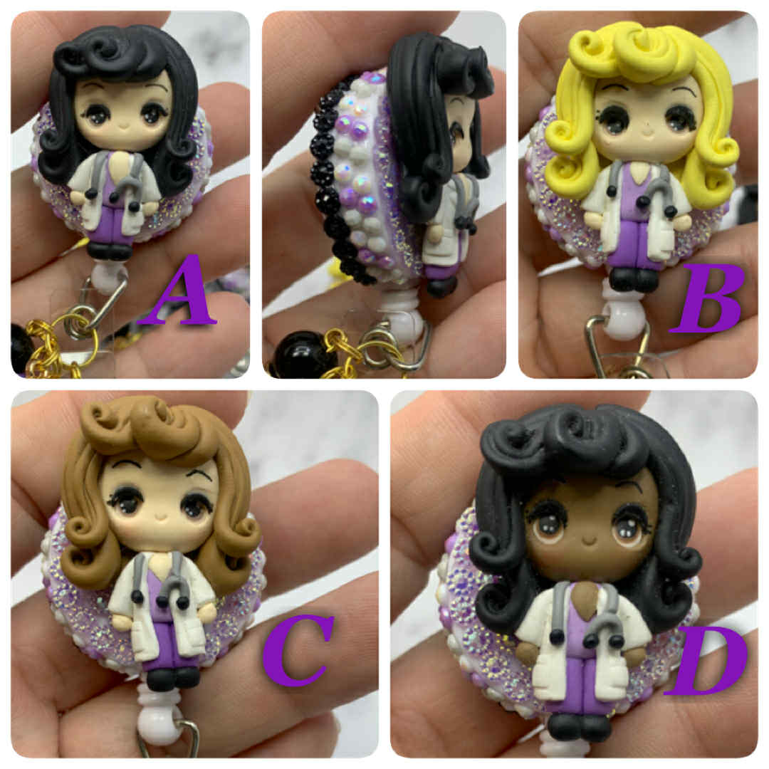Nurse Or Doctor Clay Badge Reel