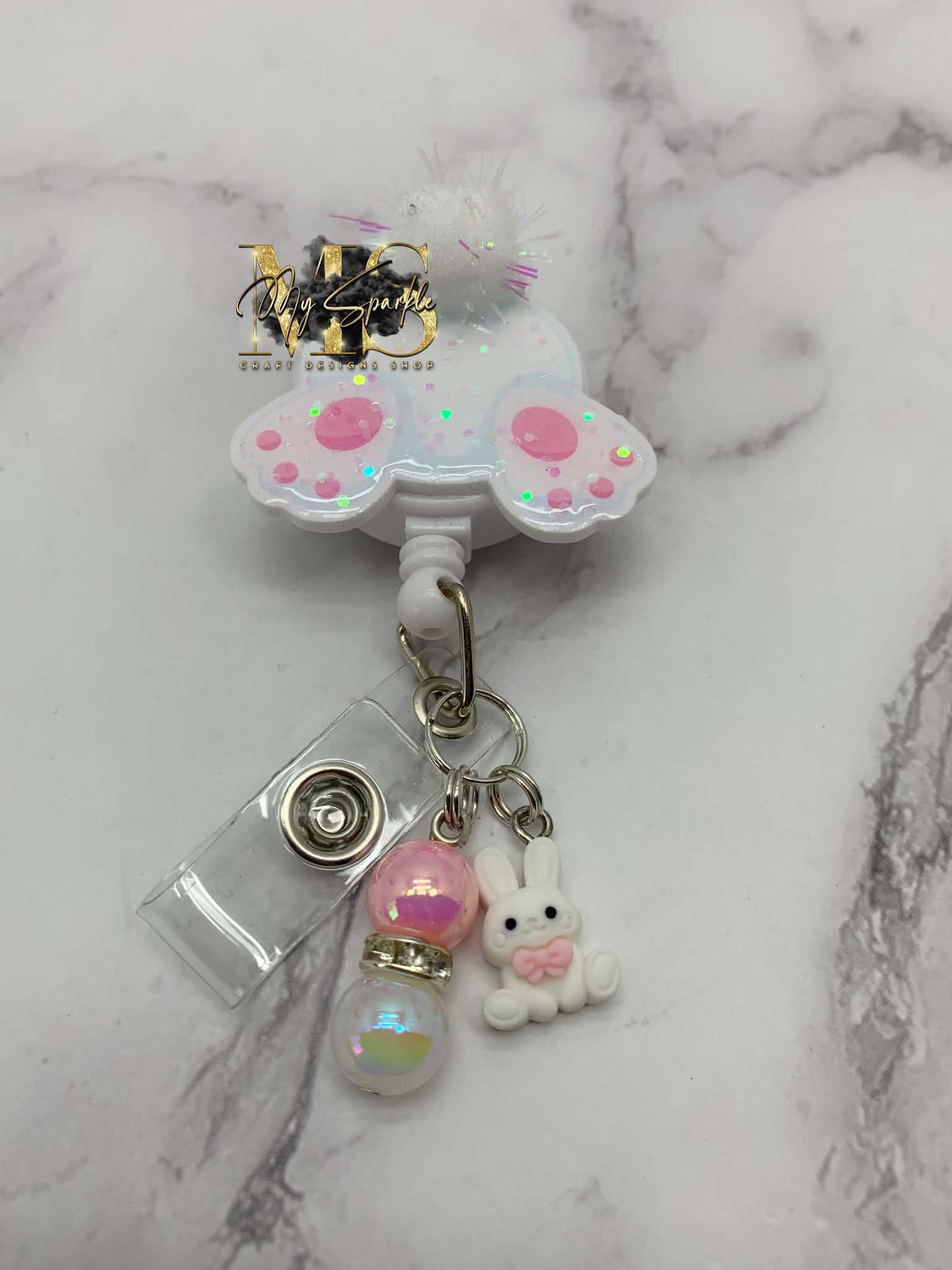 Bunny Glitter Badge Reel