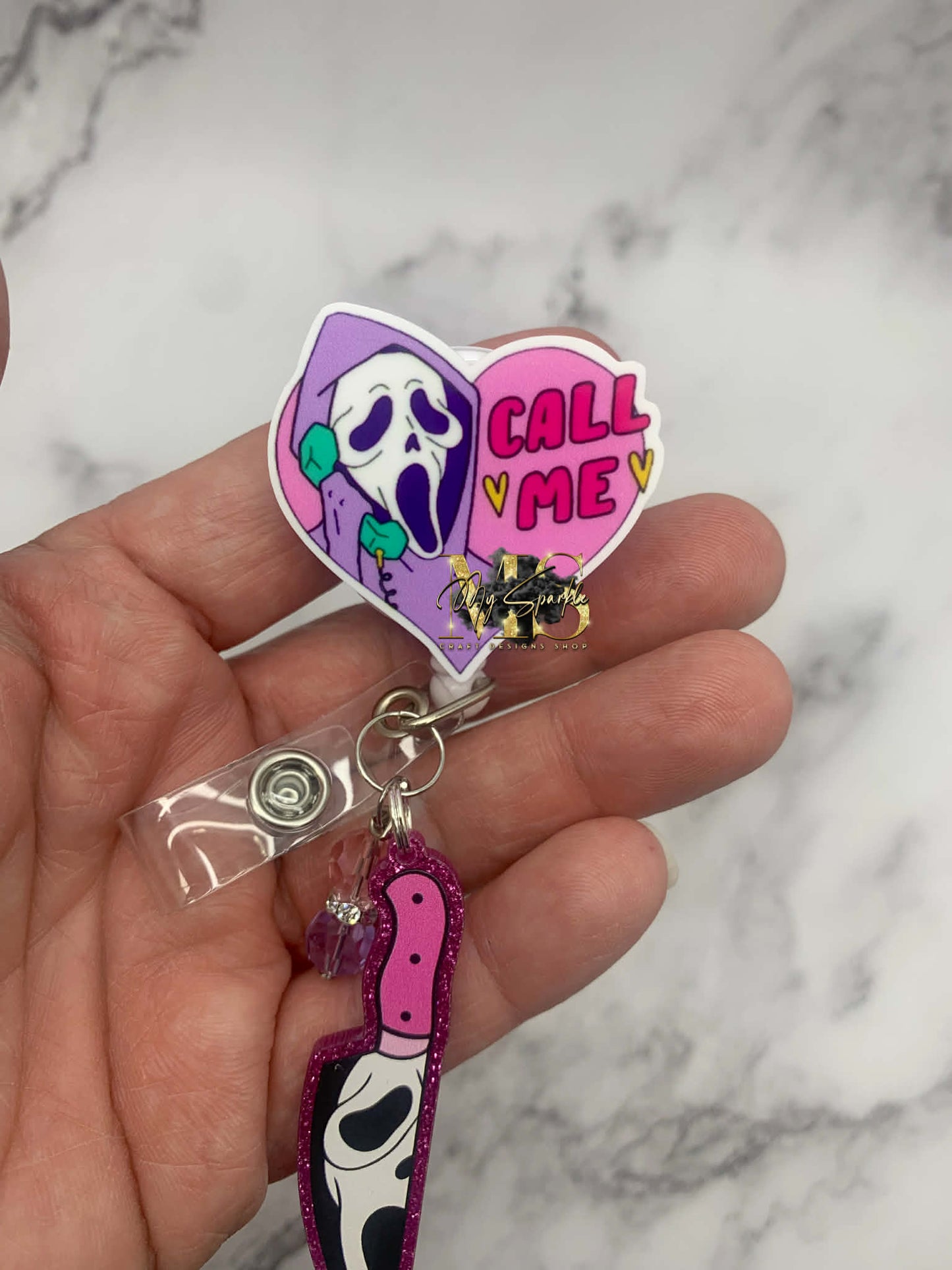 Call Me Ghost Face Badge Reel