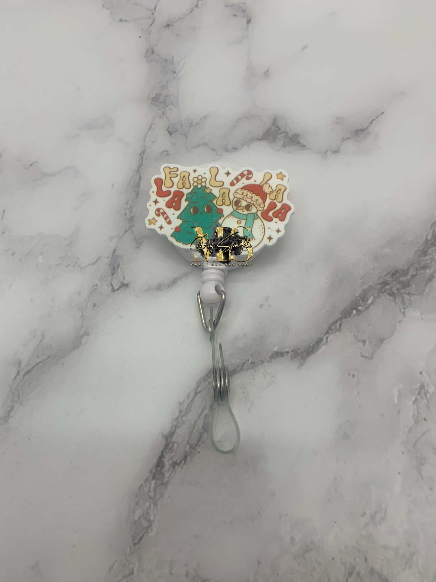Fa La La Snowman Badge Reel