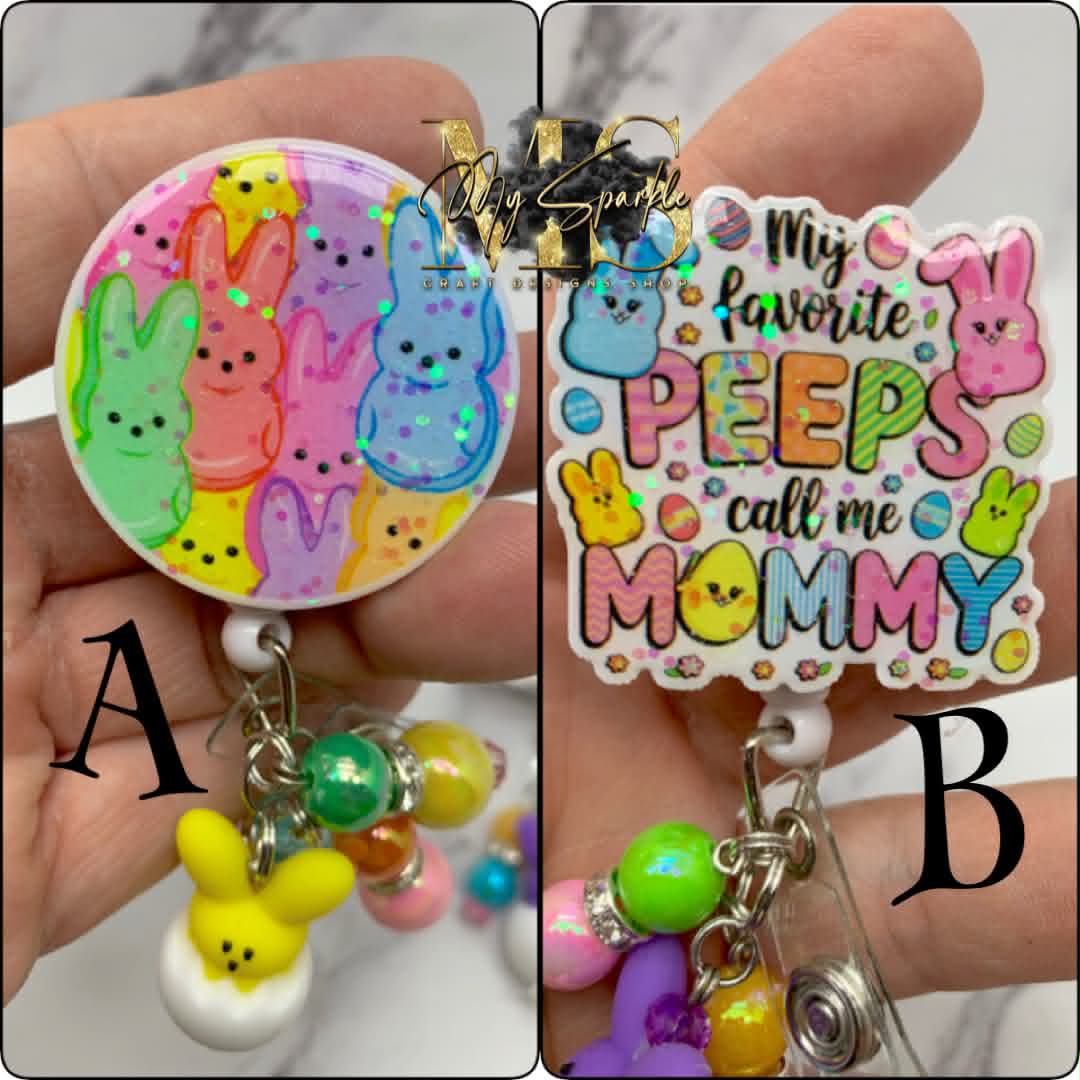 Easter Bunny Glitter Badge Reel