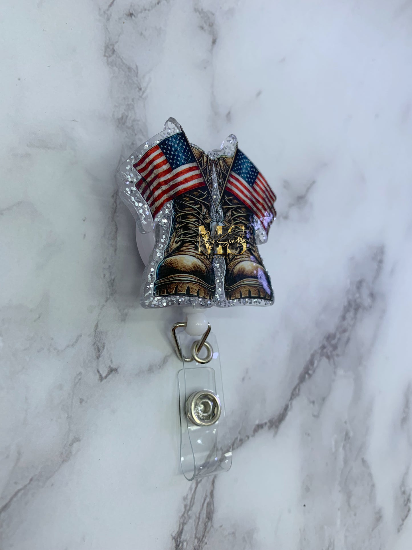 Soldier Boots Badge Reel