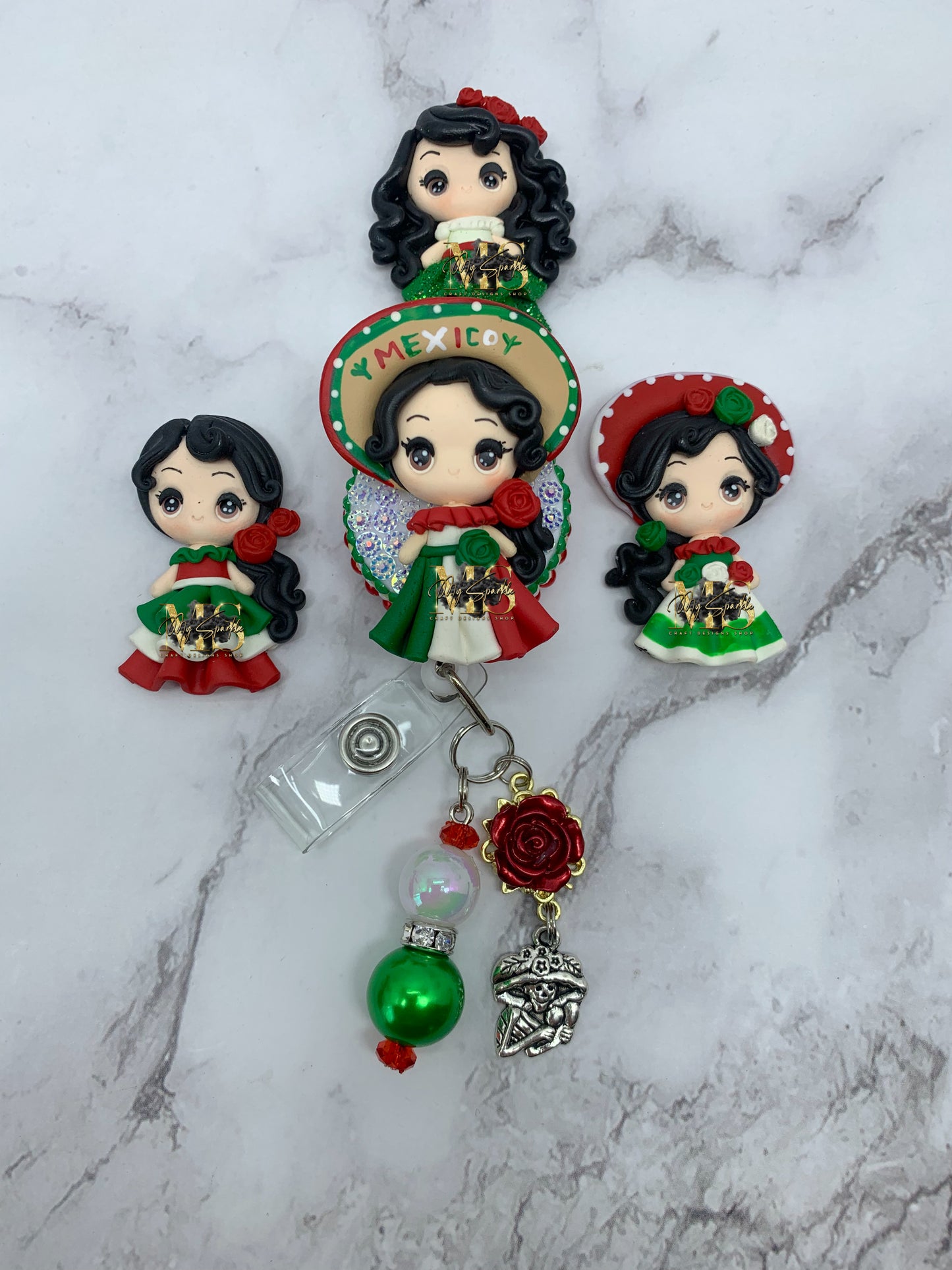 Mexican Clay Badge Reel