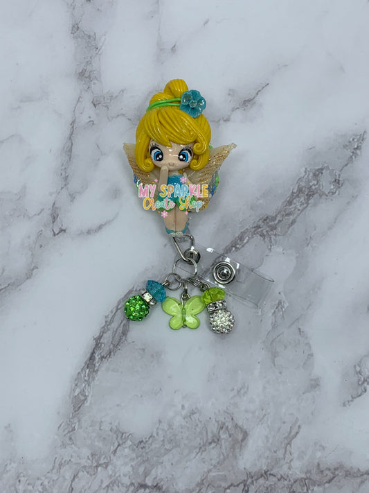 Princess Fairy Girl Clay Badge Reel