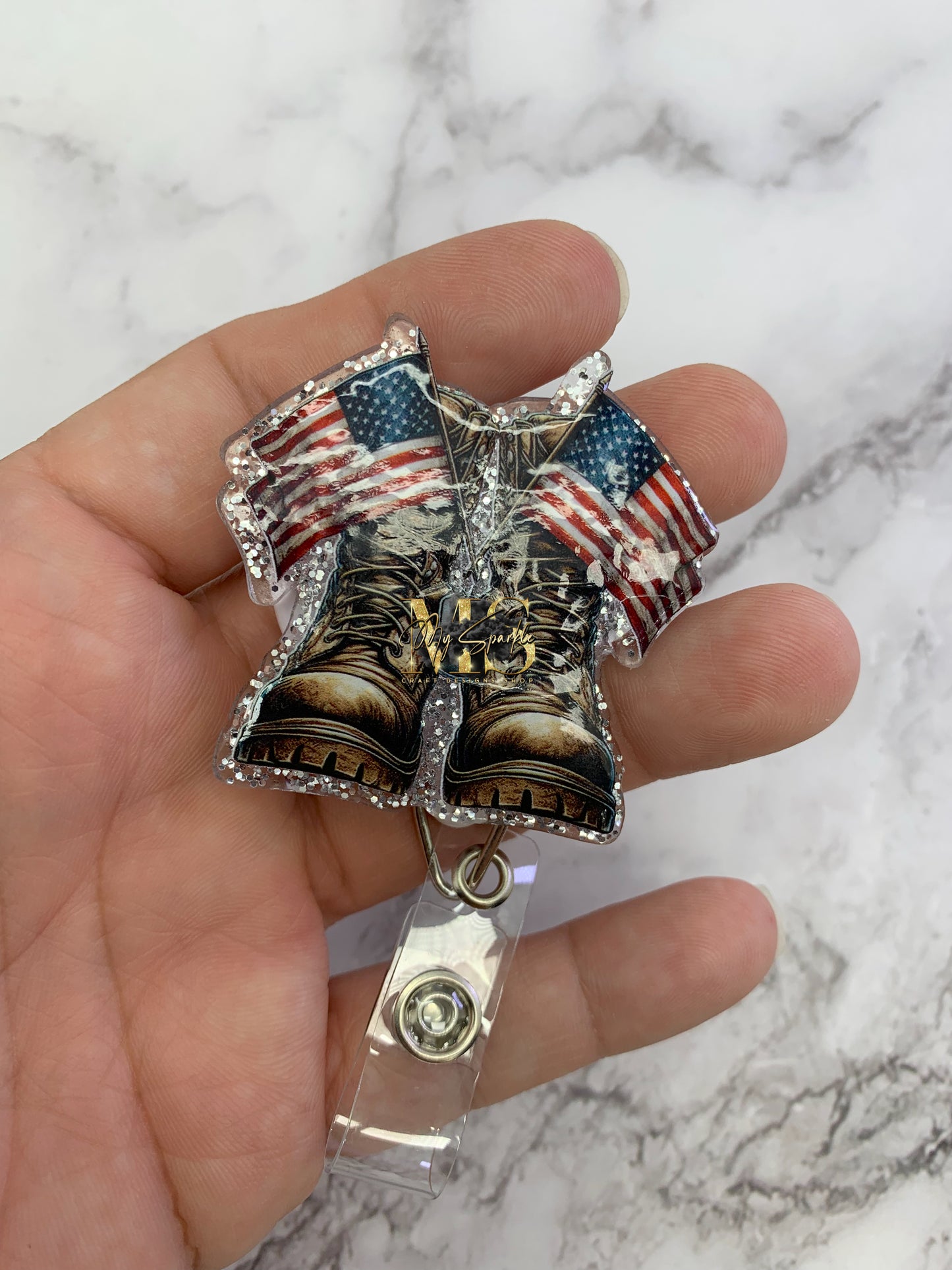 Soldier Boots Badge Reel