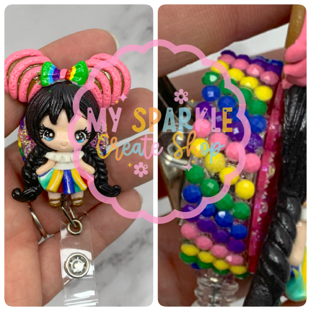 Concha Girl Clay Badge Reel