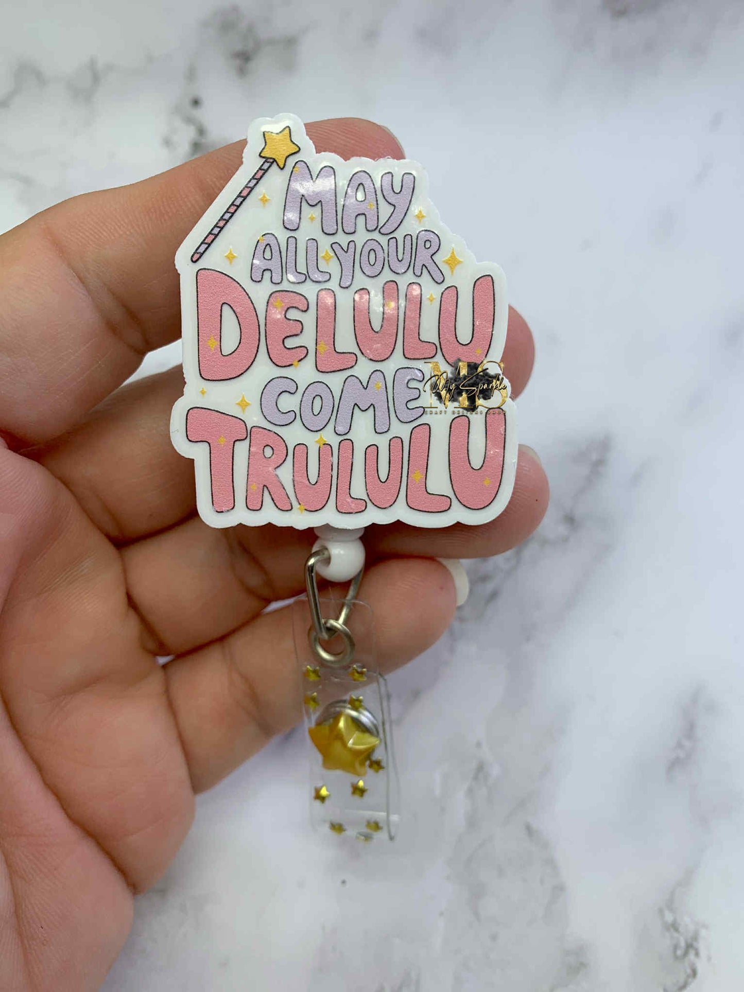 May All Your Delulu Come Trululu Badge Reel