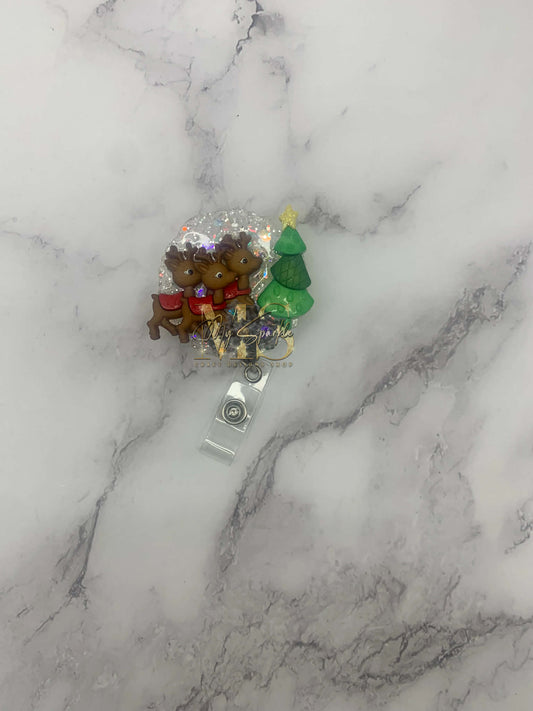 Christmas Reindeer Badge Reel