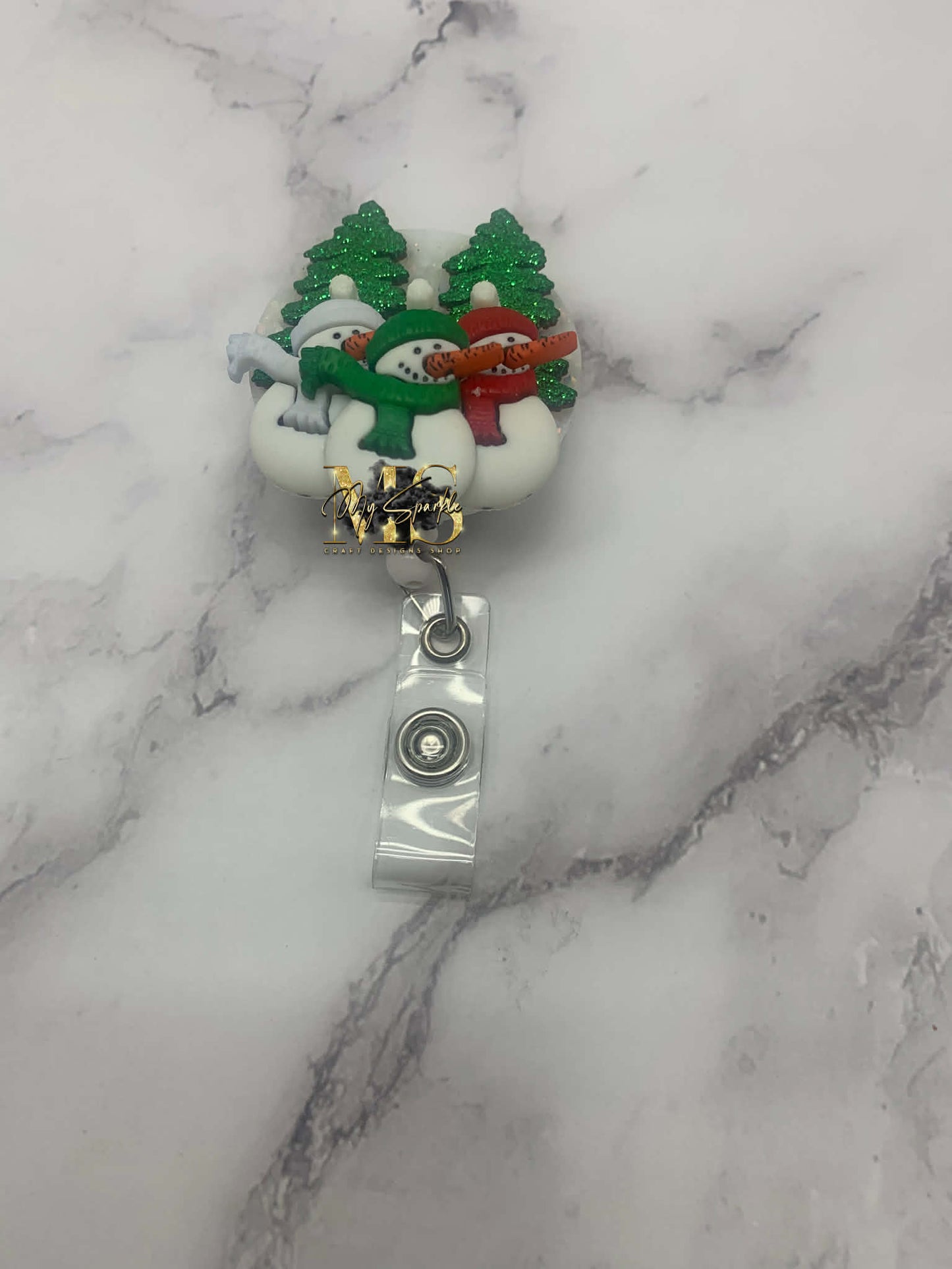 Winter Snowman Badge Reel