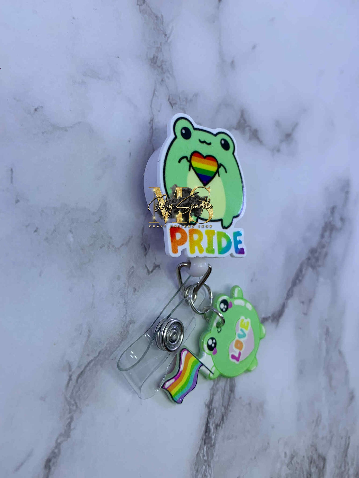 Frog Pride Badge Reel
