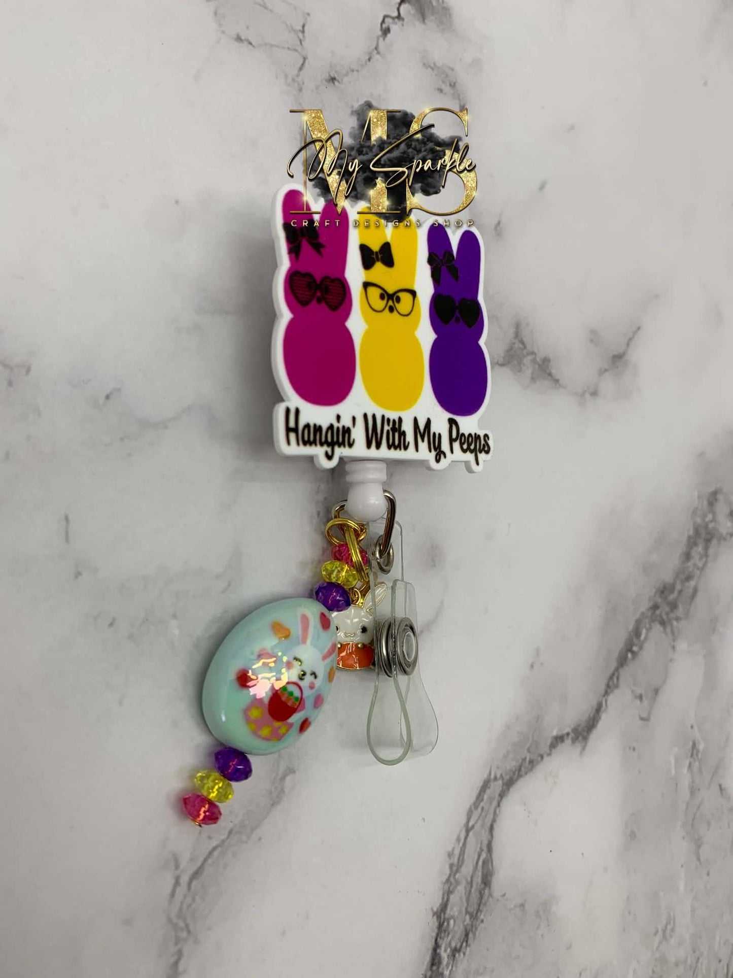 Easter Hangin' With My Peeps Badge Reel