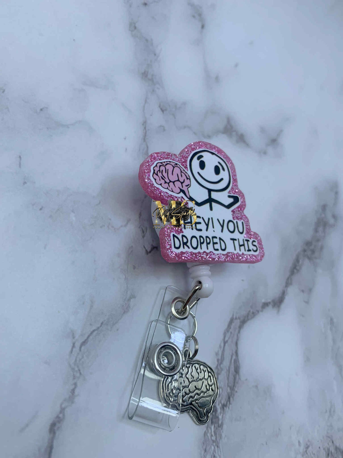 Funny Hey! You Dropped This Badge Reel