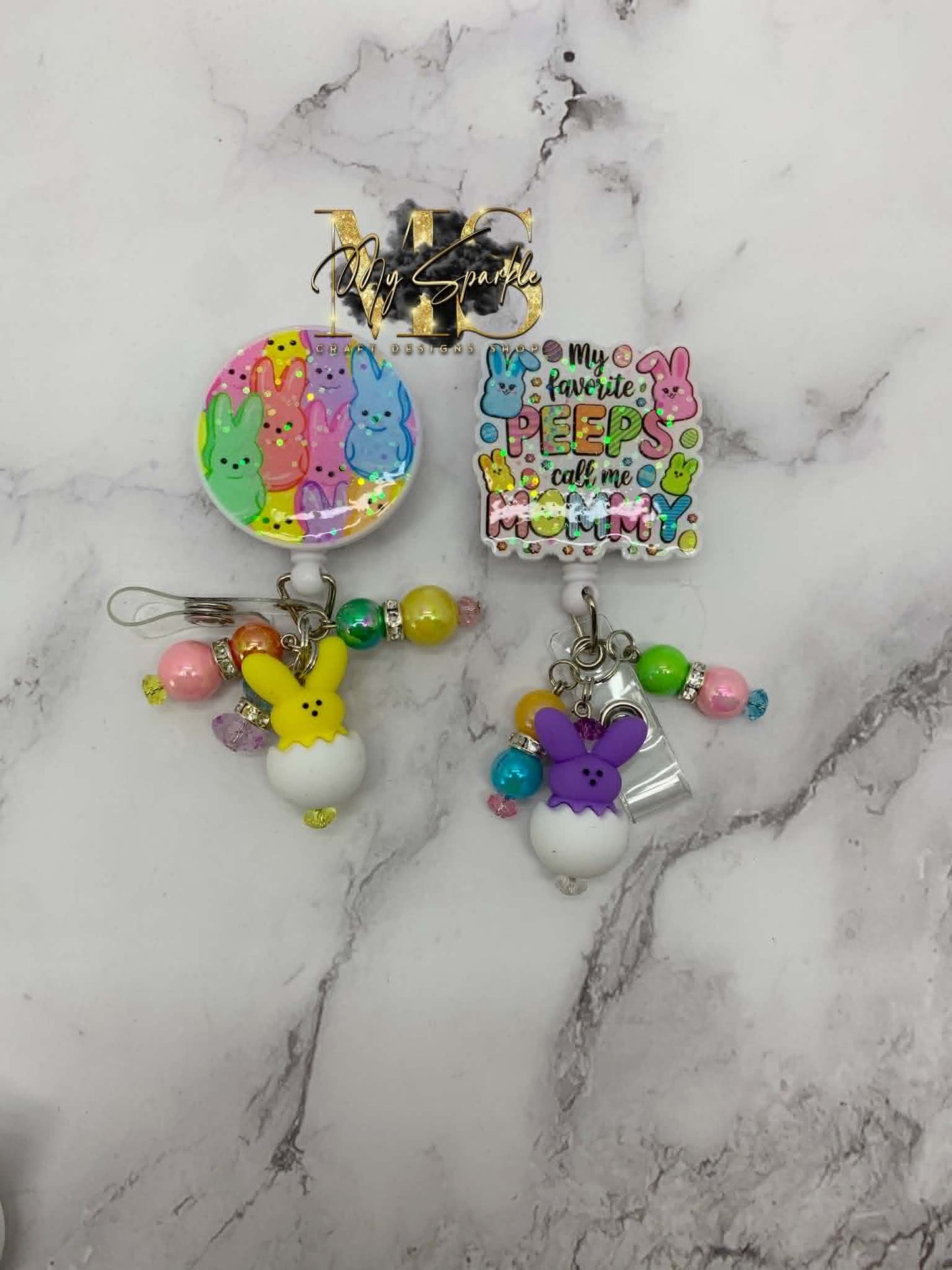 Easter Bunny Glitter Badge Reel